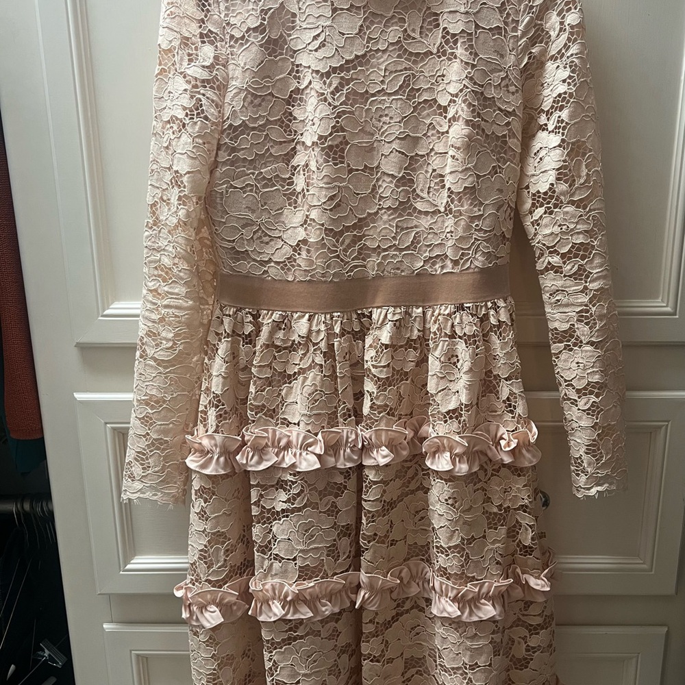 Rachel Parcell Lace Dress in Cream and Pink